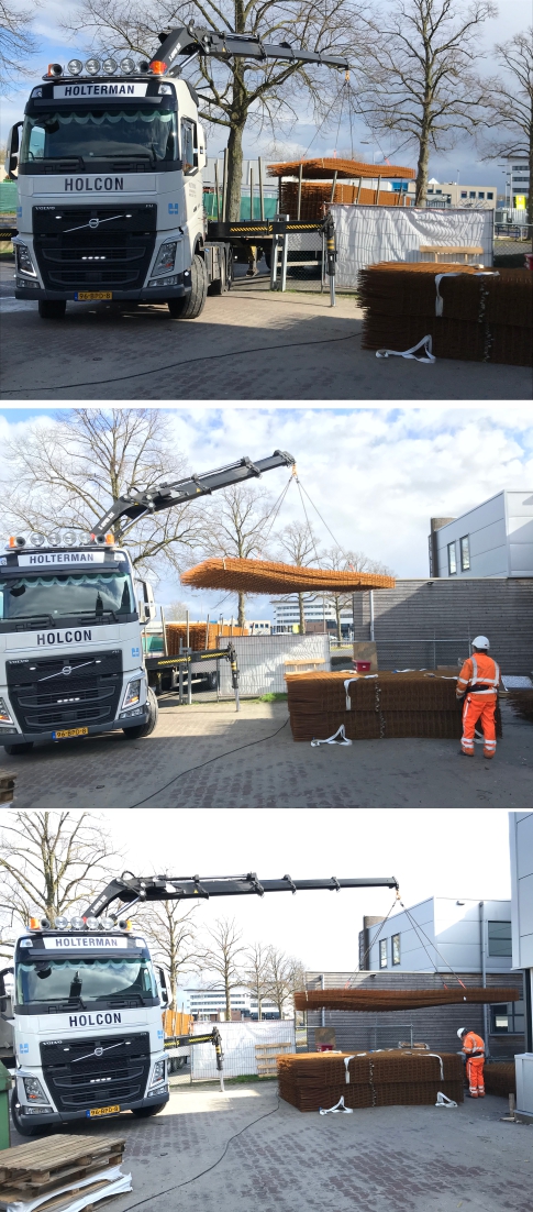 Holterman Wapeningsstaal BV Lost bouwstaalnetten voor de beton vloer nieuwe bedrijfshal VST 09 03 2020 2